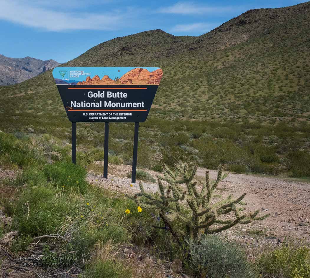 Gold Butte National Monument Sign